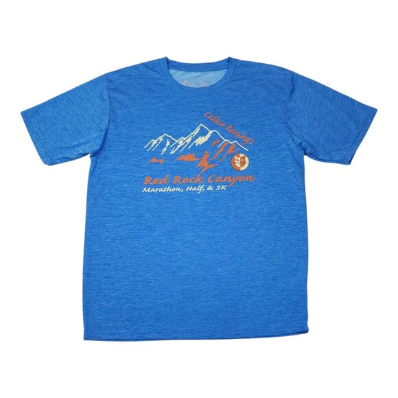 Leslie Jordan Red Rock Canyon T-Shirt Size Large Blue - Picture 1 of 7